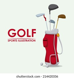 golf design over white background vector illustration