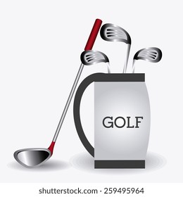 Golf design over white background, vector illustration.