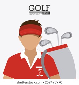 Golf design over white background, vector illustration.