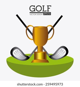 Golf design over white background, vector illustration.