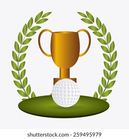 Golf design over white background, vector illustration.