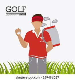 Golf design over white background, vector illustration.