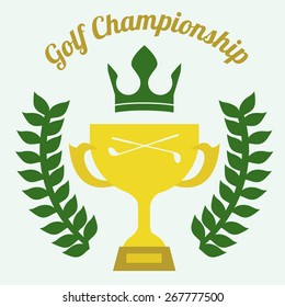 Golf design over white background; vector illustration