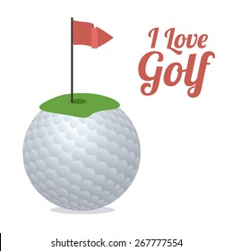 Golf design over white background; vector illustration