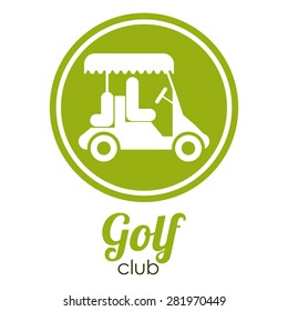 Golf design over white background, vector illustration