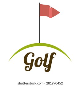 Golf design over white background, vector illustration