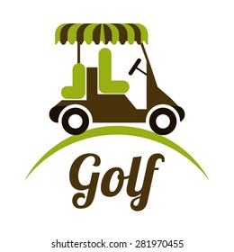 Golf design over white background, vector illustration
