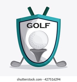 Golf design. Sport icon. Flat illustration , editable vector