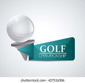 Golf design. Sport icon. Flat illustration , editable vector