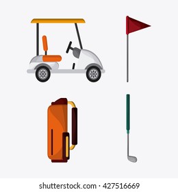 Golf design. Sport icon. Flat illustration , editable vector
