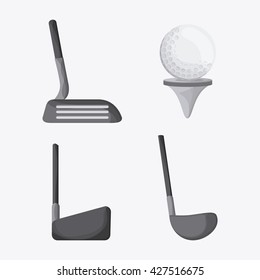 Golf design. Sport icon. Flat illustration , editable vector