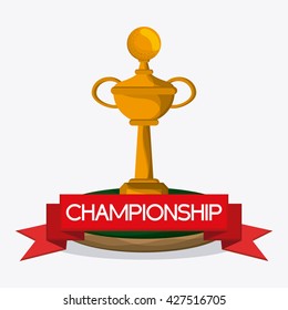 Golf design. Sport icon. Flat illustration , editable vector