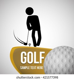 Golf design. Sport icon. Isolated illustration, editable vector