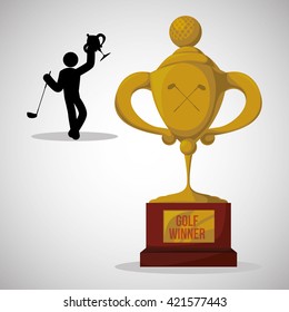 Golf design. Sport icon. Isolated illustration, editable vector