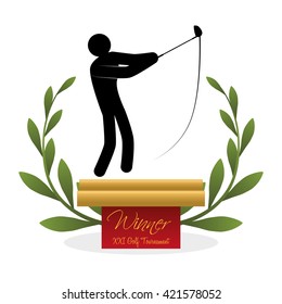 Golf design. Sport icon. Isolated illustration, editable vector