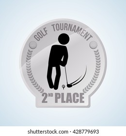 Golf design. Sport icon. Isolated illustration, editable vector
