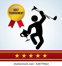Golf design. Sport icon. Isolated illustration, editable vector