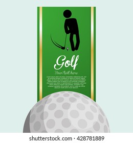 Golf design. Sport icon. Isolated illustration, editable vector