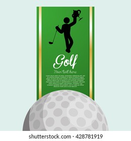 Golf design. Sport icon. Isolated illustration, editable vector