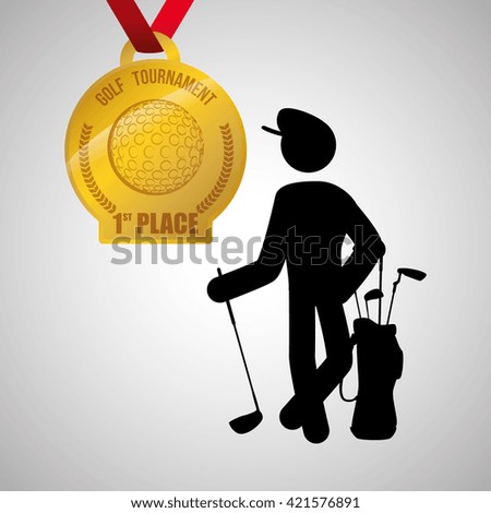 Golf design. Sport icon. Isolated illustration, editable vector