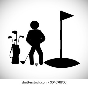 Golf digital design, vector illustration 10 eps graphic