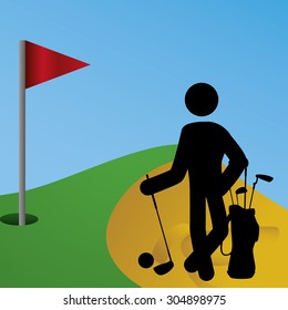 Golf digital design, vector illustration 10 eps graphic