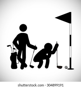 Golf digital design, vector illustration 10 eps graphic