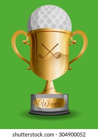 Golf digital design, vector illustration 10 eps graphic