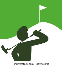 Golf digital design, vector illustration 10 eps graphic