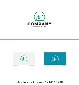 Golf Disabilities Logo Design Template