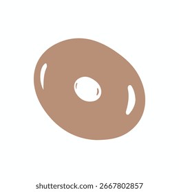 Um ícone de disco de golfe em um fundo branco, Uma ilustração desenhada à mão do ícone de disco em um fundo branco