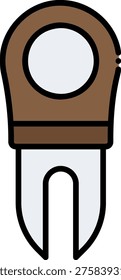 Golf Divot Repair Tool Icon, Golf Equipment
