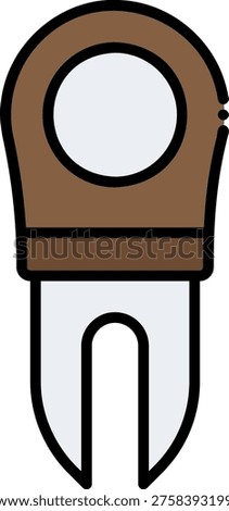 Golf Divot Repair Tool Icon, Golf Equipment