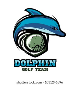 Golf Dolphin Logo Vector