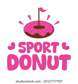 golf donut minimalist logo design