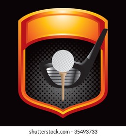golf driver on gold display