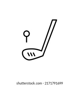 golf editable stroke icon, Smart stroke icon