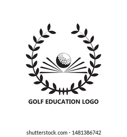 golf education logo vector image
