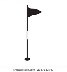 Golf element silhouettes isolated on white background. Golf design elements for logo, badges, banners, labels. Vector illustration.Set of vintage golf elements. Monochrome style