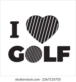 Golf element silhouettes isolated on white background. Golf design elements for logo, badges, banners, labels. Vector illustration.Set of vintage golf elements. Monochrome style