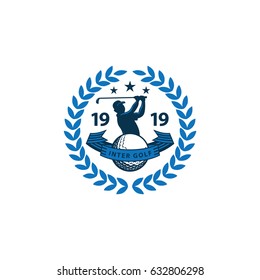 Golf emblem logo business vector