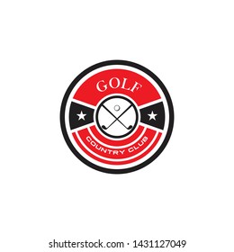 Golf emblem logo design vector template