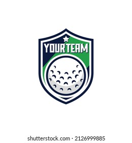 Golf emblem logo design vector illustration
