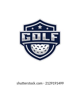 Golf emblem logo design vector illustration