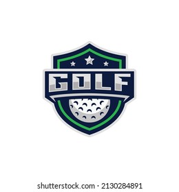 Golf emblem logo design vector illustration