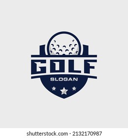 Golf emblem logo design vector illustration