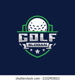 Golf emblem logo design vector illustration