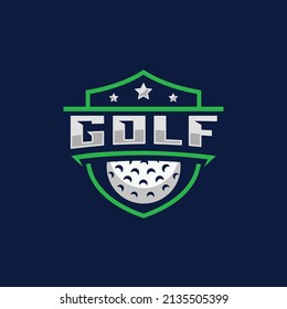 Golf emblem logo design vector illustration