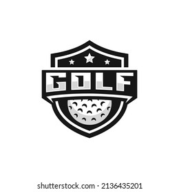 Ilustración vectorial del logotipo del emblema del golf
