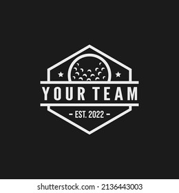 Golf emblem logo design vector illustration